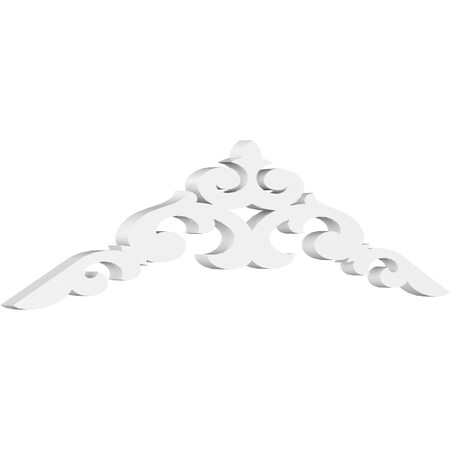 Ekena Millwork Pitch Kendall Architectural Grade PVC Gable Pediment, 36"W x 9"H x 1"P (6/12) GPP036X009X100KEN